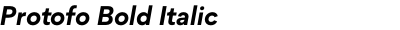 Protofo Bold Italic